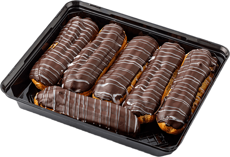 Eclere decorate cu crema de vanilie