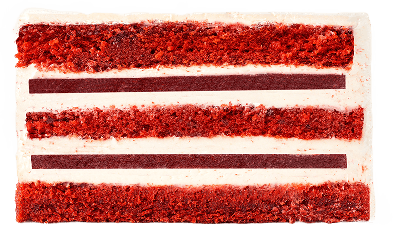 Red Velvet cu inserție. Pandispan cu cremă de brânză și inserție la alegere